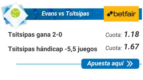 Evans vs Tsitsipas