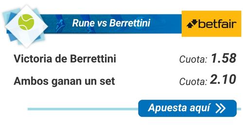 Rune vs Berrettini