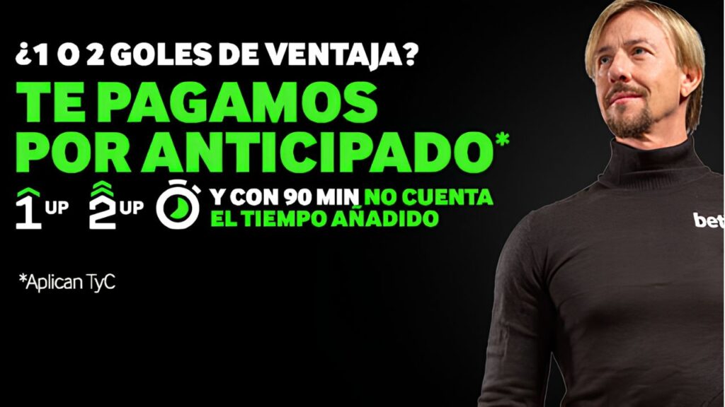 Betway amplía su Pago Anticipado: 1 Up, 2 Up y partidos de 90 minutos